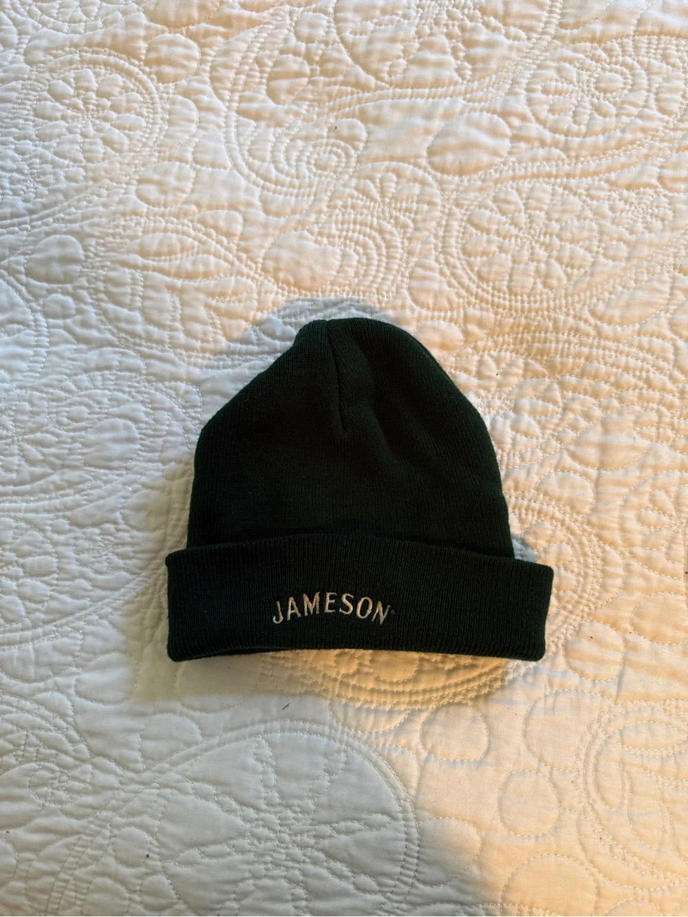 Green Knit Beanie Hat